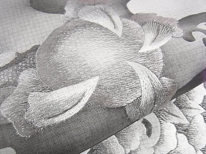 平和屋本店■極上　本場縞大島紬　白大島　訪問着　手刺繍　龍　逸品　未使用　DZAA0715kh4 - 平和屋
