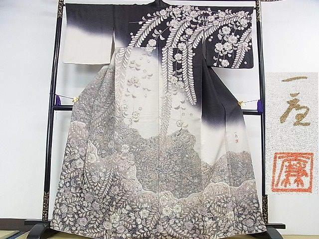 平和屋本店■極上　吉乃一廉　幻の辻が花　訪問着　暈し染め　銀通し地　逸品　DZAA0730kh4 - 平和屋