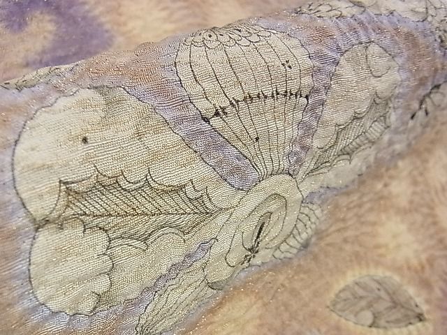 平和屋本店■最高級　初代　久保田一竹　幻の辻が花　太鼓柄袋帯　金通し地　逸品　DZAA0757kh4 - 平和屋