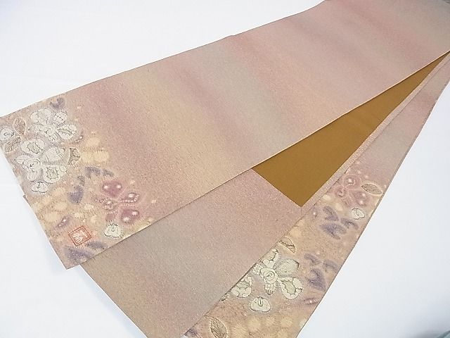 平和屋本店■最高級　初代　久保田一竹　幻の辻が花　太鼓柄袋帯　金通し地　逸品　DZAA0757kh4 - 平和屋