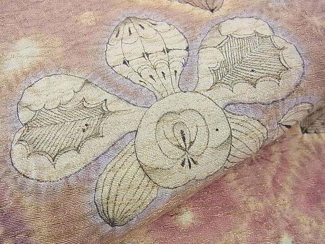 平和屋本店■最高級　初代　久保田一竹　幻の辻が花　太鼓柄袋帯　金通し地　逸品　DZAA0757kh4 - 平和屋
