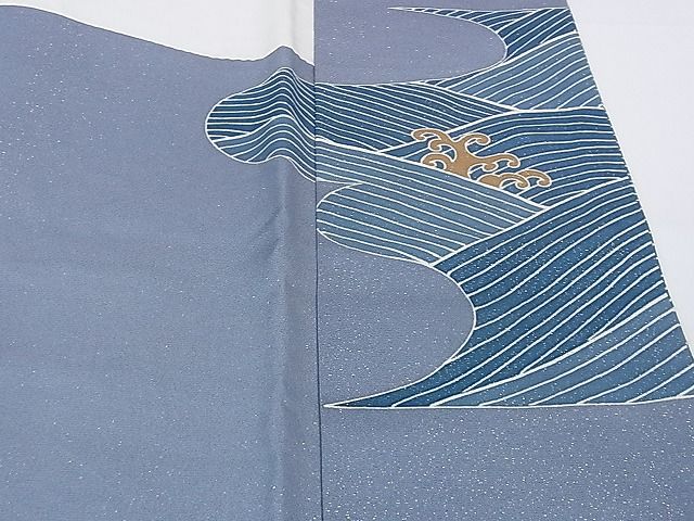 平和屋本店■極上　野口彦太郎 大彦三代目 江戸染繍友禅 色留袖　駒刺繍 薄花色地 金銀糸　銀通し地　松坂屋染織名作展　逸品　DZAA0793kh4 - 平和屋