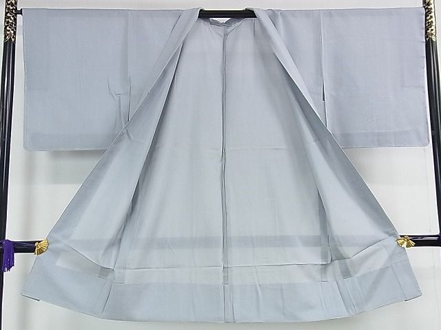 平和屋本店■極上　長羽織　スリーシーズン　春夏秋　塵除け　紗　縞　秘色色×水色　逸品　未使用　DZAA0814kh4 - 平和屋