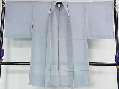 平和屋本店■極上　長羽織　スリーシーズン　春夏秋　塵除け　紗　縞　秘色色×水色　逸品　未使用　DZAA0814kh4 - 平和屋