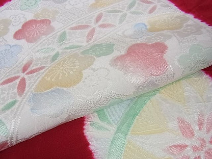 平和屋本店■極上　振袖・長襦袢(無双仕立て)セット　駒刺繍　絞り　舞桜　黒地　逸品　DZAA0848kh4 - 平和屋