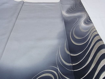 平和屋本店■極上　金彩友禅　卓越技能者・名工・和田光正　訪問着　流水文　暈し染め　銀彩　逸品　DZAA0947kh4 - 平和屋