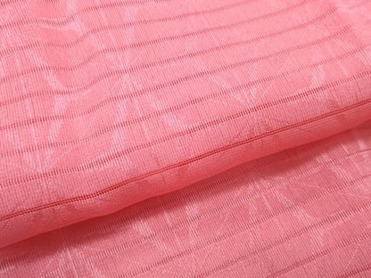 平和屋本店＊夏物 和装小物 帯締め・帯揚げセット 絽 麻の葉地紋 逸品 未使用 DZAA10265kh4