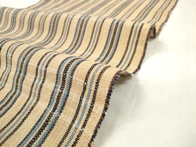 平和屋本店□超希少 国指定無形文化財 丹波布 反物 着尺 縞