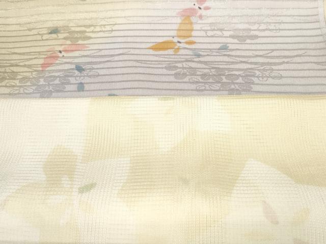 平和屋本店■夏物　和装小物　帯揚げ10枚　絽　紗　絞り　雪芝地紋　流水地紋　桔梗紋紗　舞蝶花文など　逸品　未使用　DZAA10328kh5