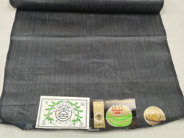 平和屋本店■極上　夏物　重要無形文化財　本場宮古上布　反物　着尺　証紙付き　苧麻　逸品　未使用　DZAA10334kh5