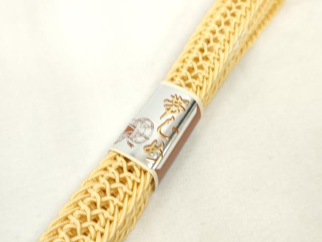 平和屋本店＊夏物 和装小物 帯締め・帯揚げセット 絽 芝花地紋 逸品 未使用 DZAA10341kh5