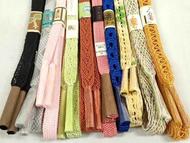 平和屋本店■夏物　和装小物　帯締め10本　逸品　未使用　DZAA10358kh5