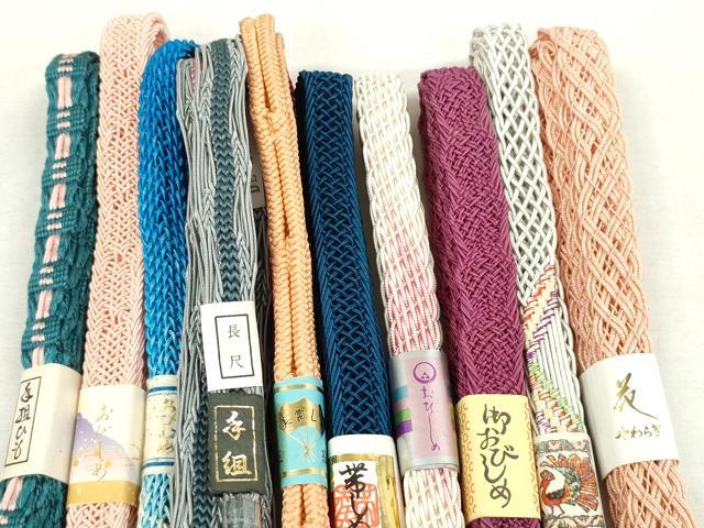 平和屋本店■夏物　和装小物　帯締め10本　逸品　未使用　DZAA10360kh5