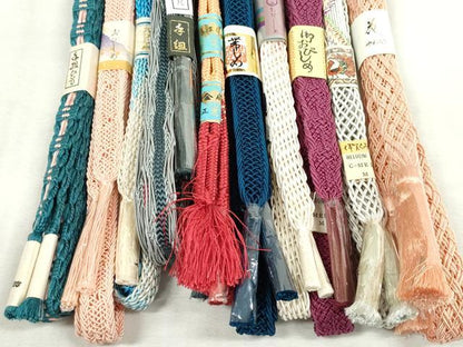 平和屋本店■夏物　和装小物　帯締め10本　逸品　未使用　DZAA10360kh5