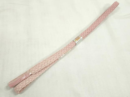 平和屋本店■夏物　和装小物　帯締め・帯揚げセット　絽　舞蝶文　暈し染め　くみひも　逸品　未使用　DZAA10364kh5
