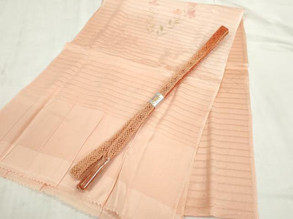 平和屋本店■夏物　和装小物　帯締め・帯揚げセット　絽　桔梗　暈し染め　くみひも　逸品　未使用　DZAA10367kh5