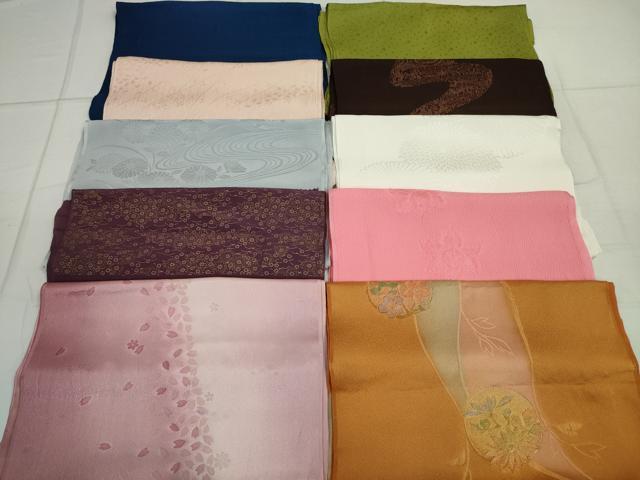 平和屋本店●和装小物　帯揚げ10枚　逸品　未使用　DZAA10377kh5
