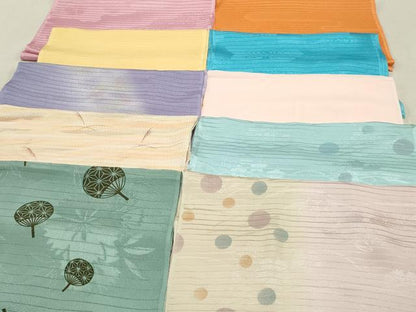 平和屋本店■夏物　和装小物　帯揚げ10枚　逸品　未使用　DZAA10395kh5