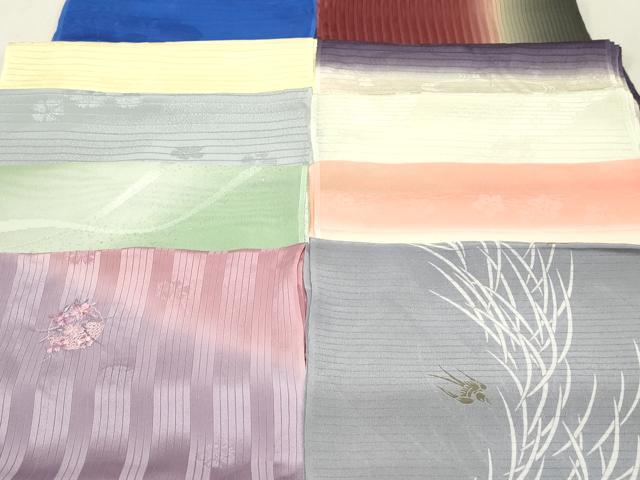 平和屋本店■夏物　和装小物　帯揚げ10枚　逸品　未使用　DZAA10405kh5