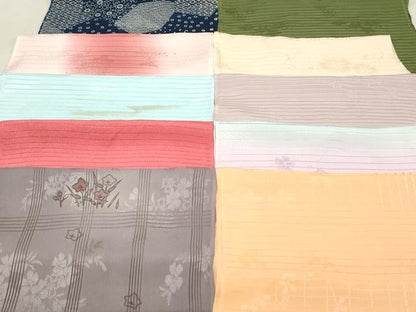 平和屋本店■夏物　和装小物　帯揚げ10枚　逸品　未使用　DZAA10541kh5