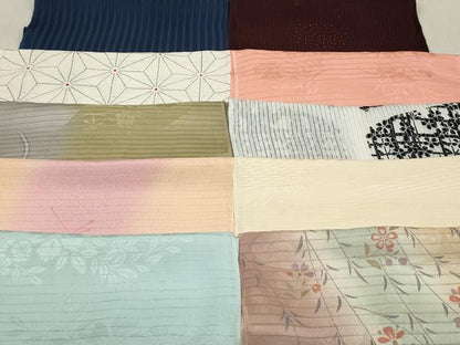 平和屋本店■夏物　和装小物　帯揚げ10枚　逸品　未使用　DZAA10542kh5