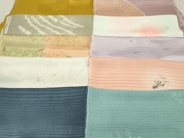 平和屋本店■夏物　和装小物　帯揚げ10枚　逸品　未使用　DZAA10557kh5