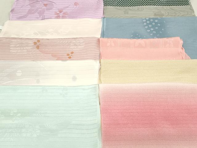 平和屋本店■夏物　和装小物　帯揚げ10枚　逸品　未使用　DZAA10575kh5