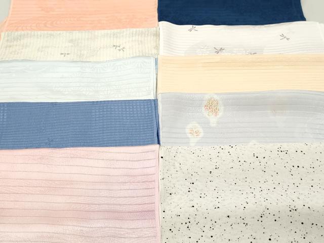 平和屋本店■夏物　和装小物　帯揚げ10枚　逸品　未使用　DZAA10590kh5