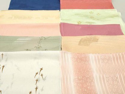 平和屋本店■夏物　和装小物　帯揚げ10枚　逸品　未使用　DZAA10593kh5
