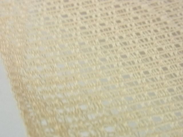 平和屋本店■最高級　夏物　人間国宝　北村武資　羅　銀座もとじ　八寸名古屋帯　肌色　たとう紙付き　逸品　未使用　DZAA1059kh4 - 平和屋