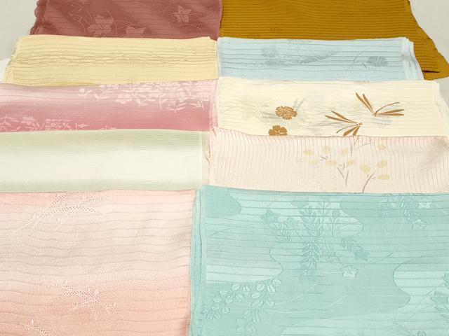 平和屋本店■夏物　和装小物　帯揚げ10枚　逸品　未使用　DZAA10617kh5