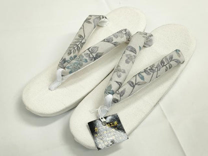 平和屋本店■和装小物　亜麻草履　スリーシーズン　春夏秋　麻　箱付き　逸品　新品　DZAA10680kh5