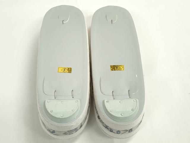 平和屋本店■和装小物　亜麻草履　スリーシーズン　春夏秋　麻　箱付き　逸品　新品　DZAA10680kh5