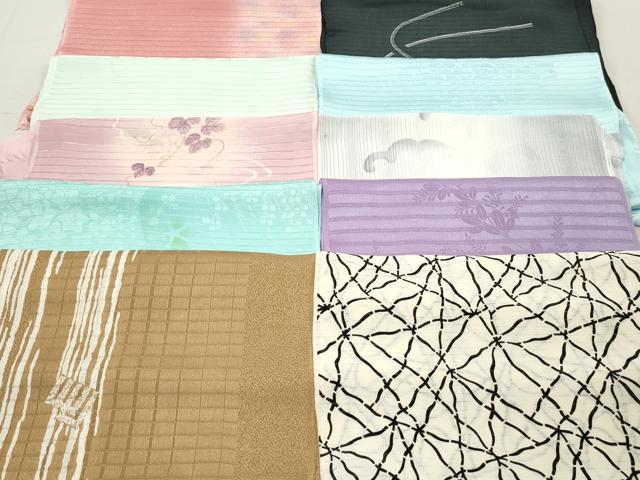 平和屋本店■夏物　和装小物　帯揚げ10枚　逸品　未使用　DZAA10690kh5