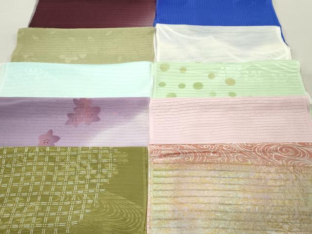平和屋本店■夏物　和装小物　帯揚げ10枚　逸品　未使用　DZAA10691kh5