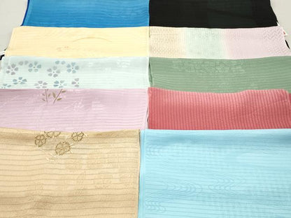 平和屋本店■夏物　和装小物　帯揚げ10枚　逸品　未使用　DZAA10693kh5