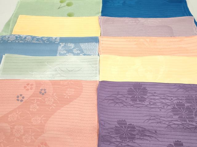 平和屋本店■夏物　和装小物　帯揚げ10枚　逸品　未使用　DZAA10695kh5