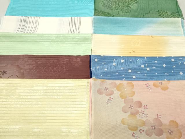 平和屋本店■夏物　和装小物　帯揚げ10枚　逸品　未使用　DZAA10702kh5