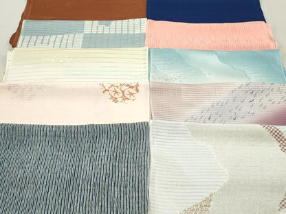 平和屋本店■夏物　和装小物　帯揚げ10枚　逸品　未使用　DZAA10704kh5