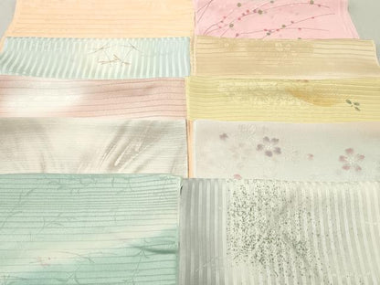 平和屋本店■夏物　和装小物　帯揚げ10枚　逸品　未使用　DZAA10710kh5