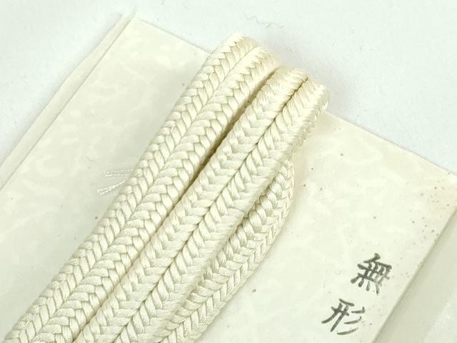 平和屋本店●極上 有職組紐道明 帯締め 冠組 玉子色 宮内庁御用 国立博物館御用 東京芸術大学御用 逸品 未使用 DZAA10752kh5