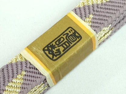 平和屋本店●極上 有職組紐道明 帯締め 笹浪組 金糸 宮内庁御用 国立博物館御用 東京芸術大学御用 逸品 未使用 DZAA10753kh5