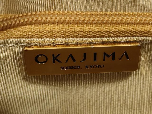 平和屋本店●岡重謹製　OKAJIMA　和装小物　和装バッグ　ハンドバッグ　手提げ　更紗花文　保存袋付き　逸品　未使用　DZAA10818kh5