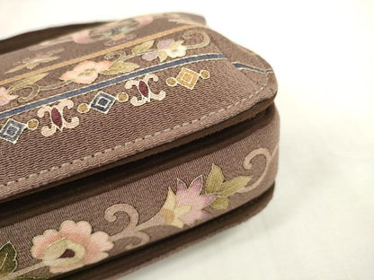 平和屋本店●岡重謹製　OKAJIMA　和装小物　和装バッグ　ハンドバッグ　手提げ　更紗花文　保存袋付き　逸品　未使用　DZAA10818kh5