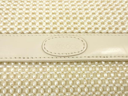 平和屋本店●PERSOGE ペルソージ ハンドバッグ 真珠 パール 真珠光沢 ショルダー紐・箱・保存袋・宝石鑑別書付き 逸品 未使用 DZAA10820kh5