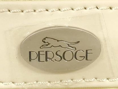 平和屋本店●PERSOGE ペルソージ ハンドバッグ 真珠 パール 真珠光沢 ショルダー紐・箱・保存袋・宝石鑑別書付き 逸品 未使用 DZAA10820kh5