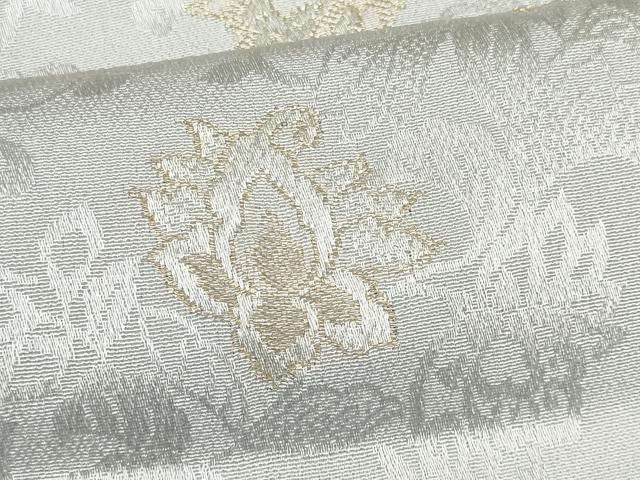 平和屋本店■和装小物　帯締め・帯揚げセット　丹後ちりめん　更紗花文　くみひも　金糸　逸品　未使用　DZAA10821kh5
