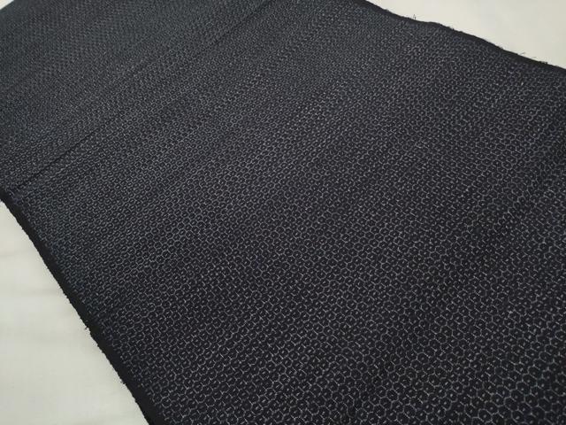 平和屋本店■男性 重要無形文化財技術保持者 森山虎雄作 久留米絣 綿 反物  着尺 天然藍染 亀甲柄 証紙付き 逸品 未使用 DZAA10828kh5
