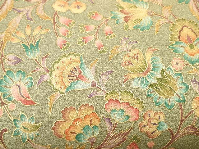 平和屋本店●岡重謹製　OKAJIMA　和装小物　和装バッグ　ハンドバッグ　更紗花文　ラインストーン　箱付き　逸品　DZAA10843kh5