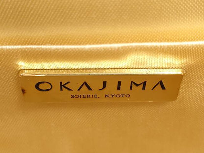 平和屋本店●岡重謹製　OKAJIMA　和装小物　和装バッグ　ハンドバッグ　更紗花文　ラインストーン　箱付き　逸品　DZAA10843kh5
